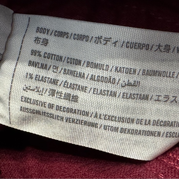 Hollister Ultra High Rise Corduroy Pants Red Wine Womens Size 1 W25 - Picture 5 of 6